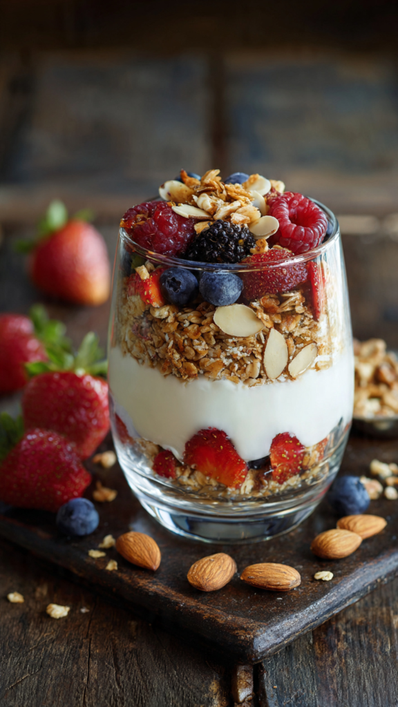 High-Protein Yogurt Parfait with Granola Crunch