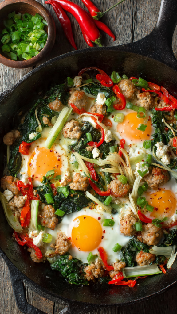 Egg White & Turkey Sausage Skillet