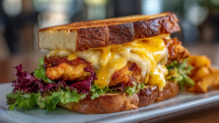 The Ultimate Cheesy Chicken Sandwich (Melted Cheese Pull in Every Single Bite)