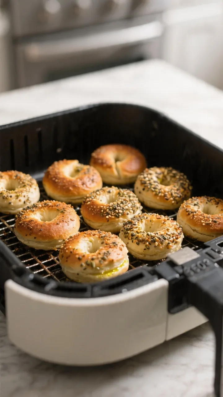 air fryer bagel basket arrangement