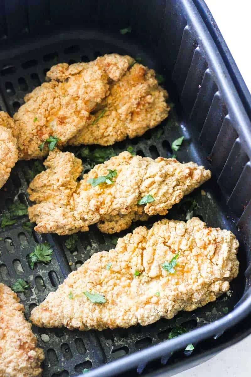 air fryer breaded chicken spacing