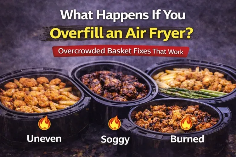 air fryer crowding single layer