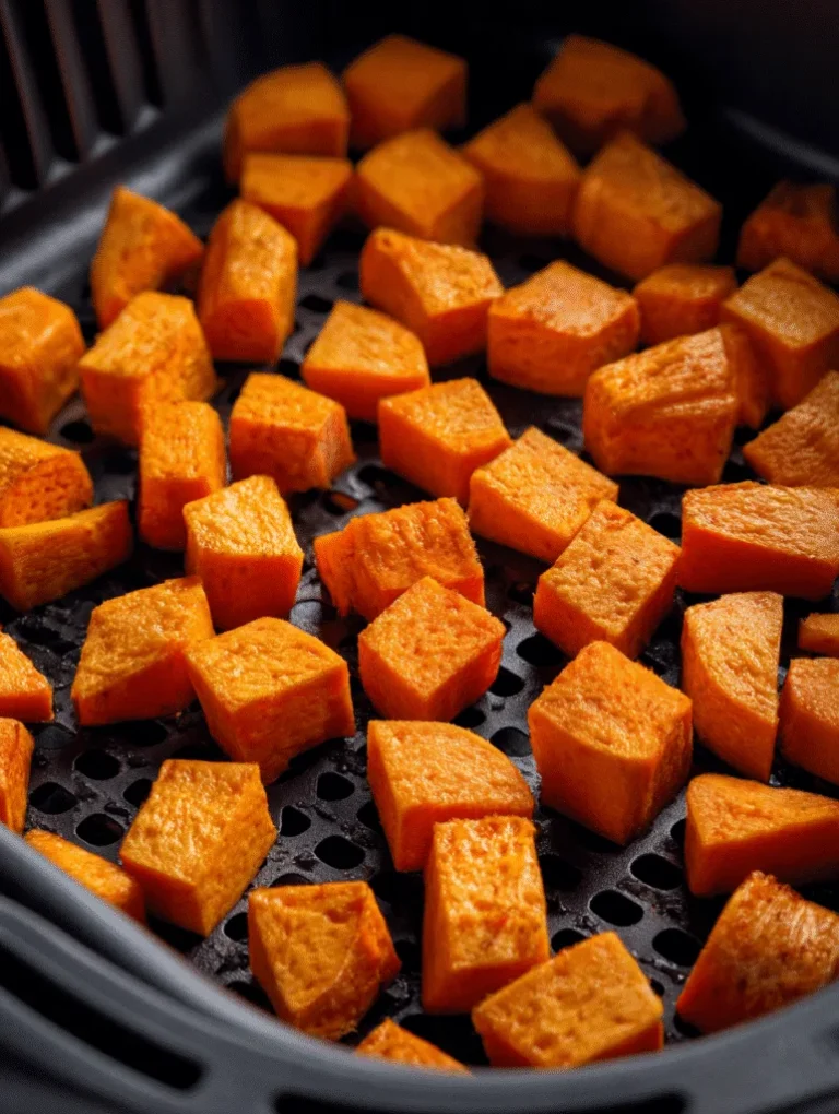 Air fryer sweet potatoes cubes