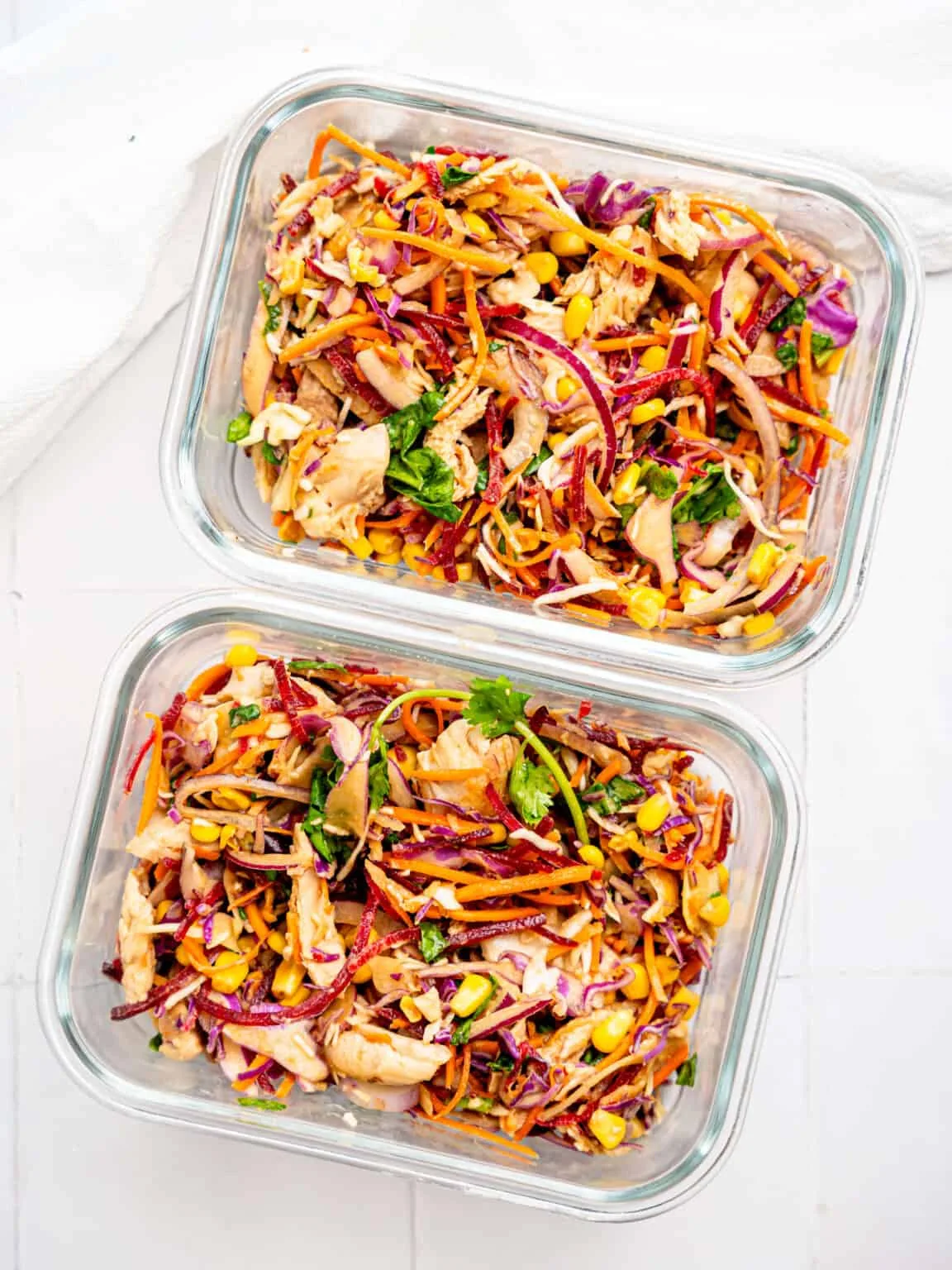 cabbage salad meal prep containers