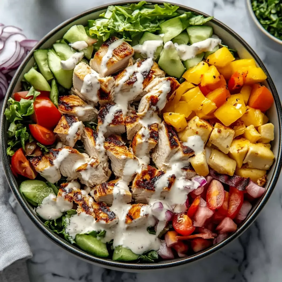 chicken salad preparation