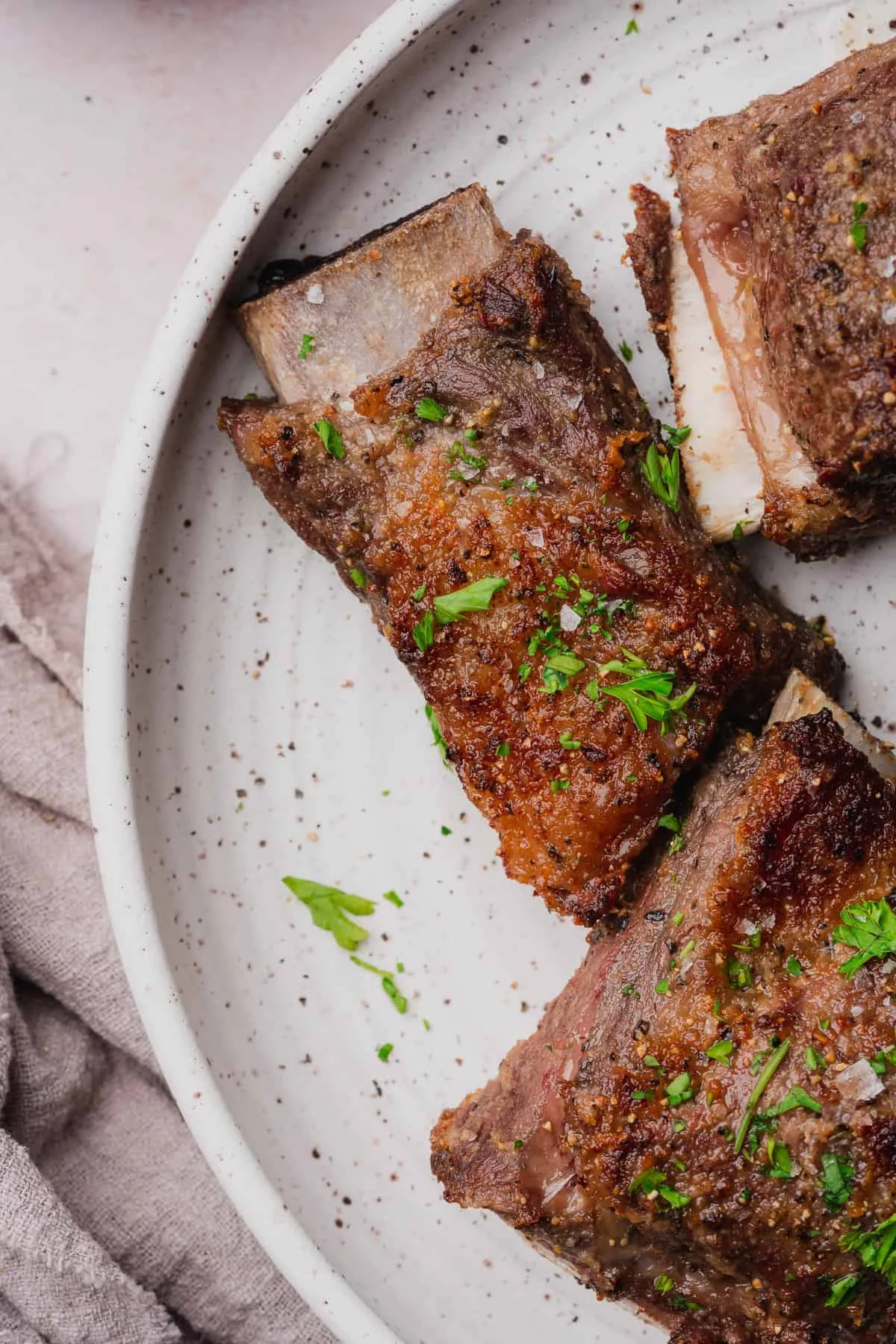 cooked air fryer short ribs