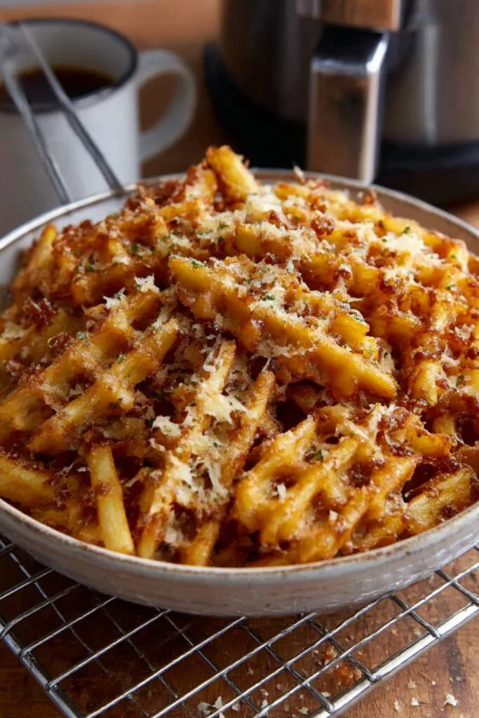 crispy golden waffle fries