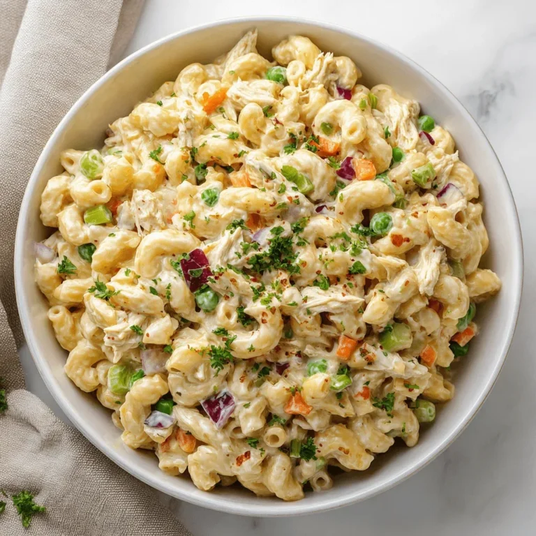 Filipino chicken macaroni salad