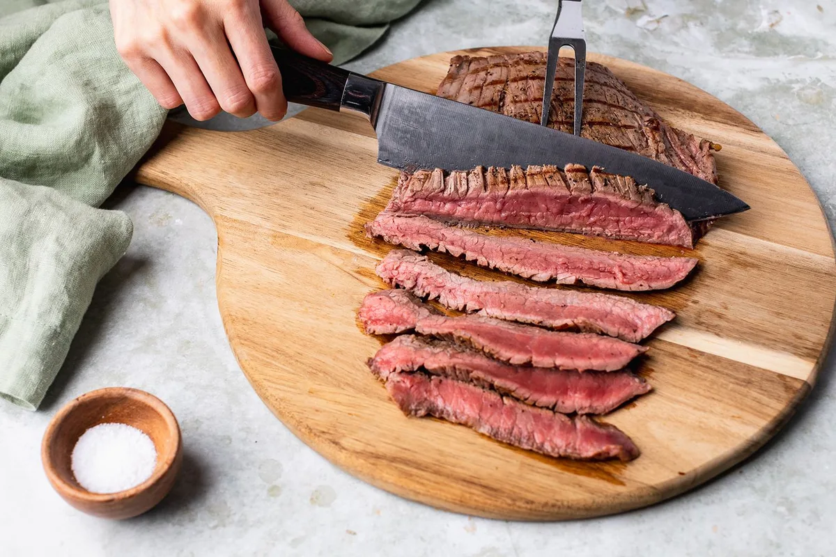 flank steak grain