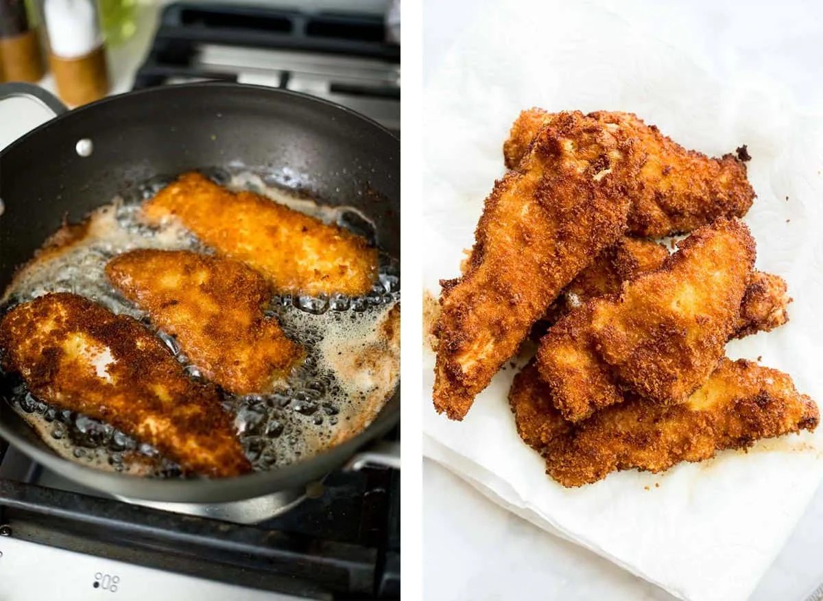 fried chicken crisp breading workflow