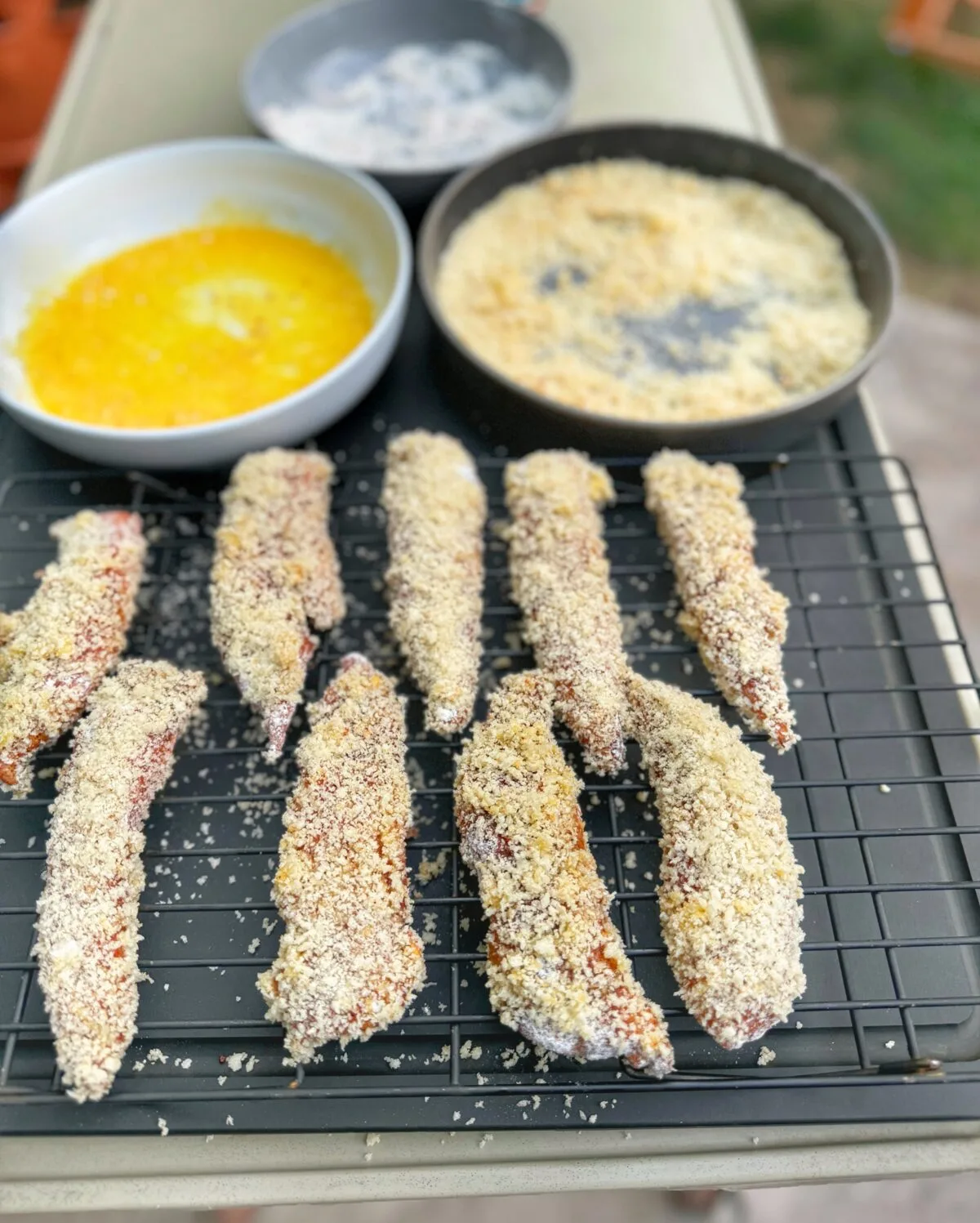 fried chicken post-fry resting