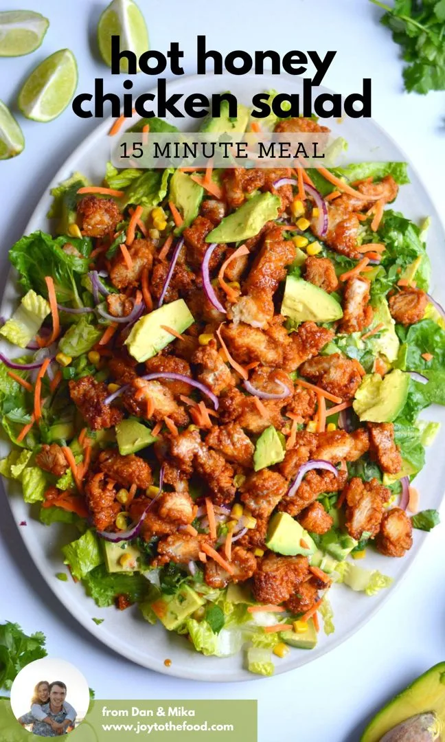 Hot honey chicken salad