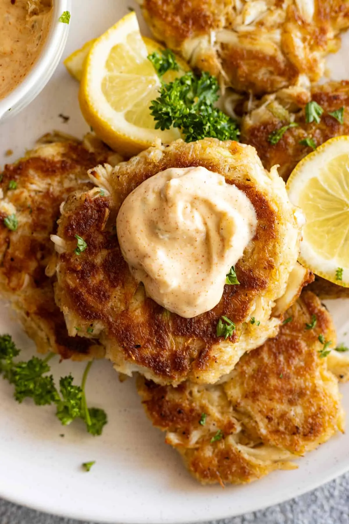 perfectly cooked air fryer crab cake