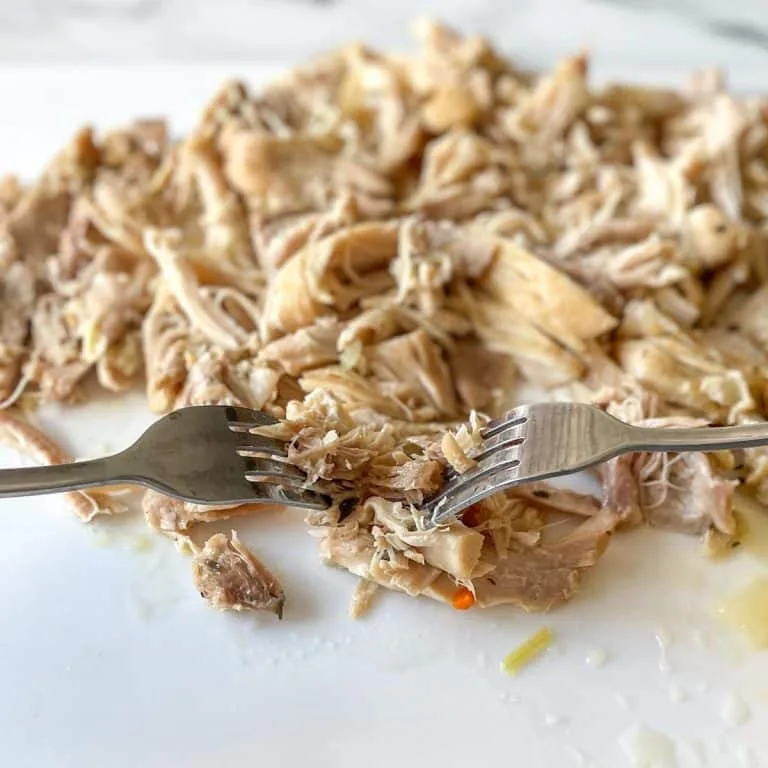 Shredding chicken technique
