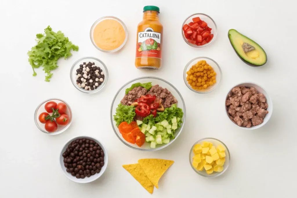 taco salad ingredient prep