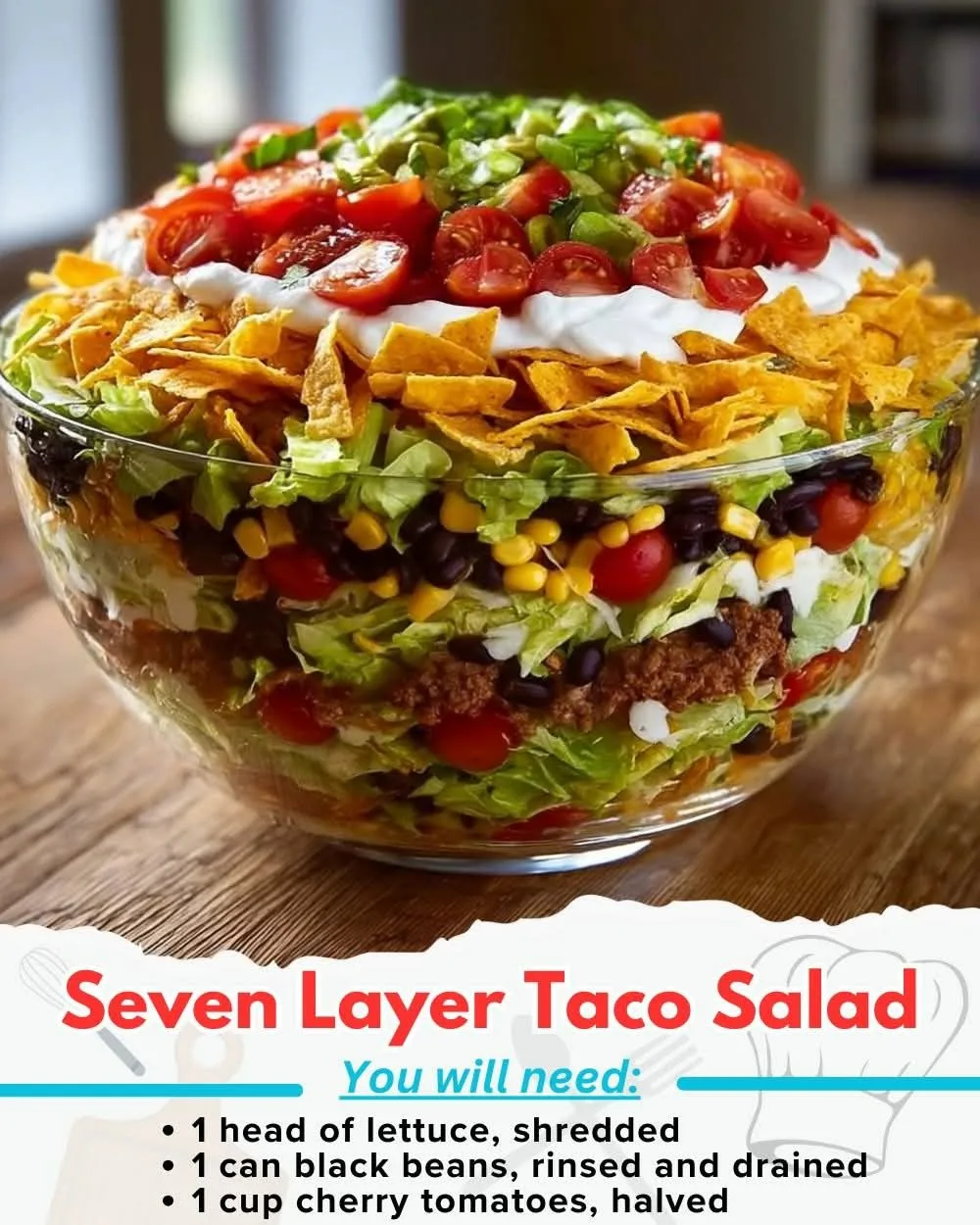taco salad layering steps