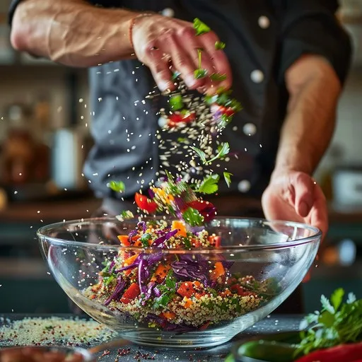 Tossing salad