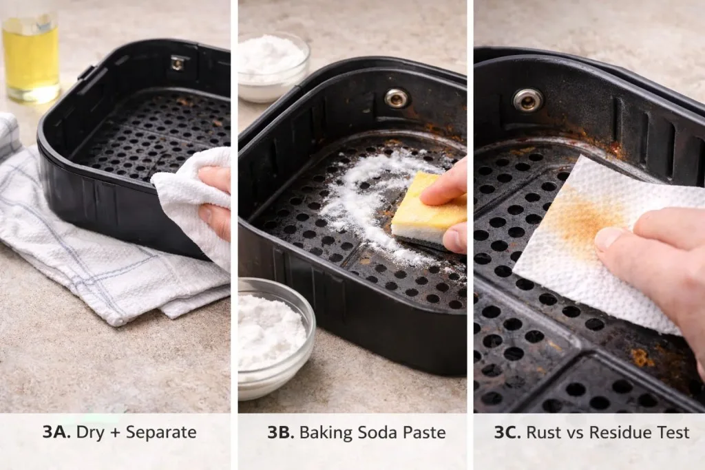 air fryer basket rust removal