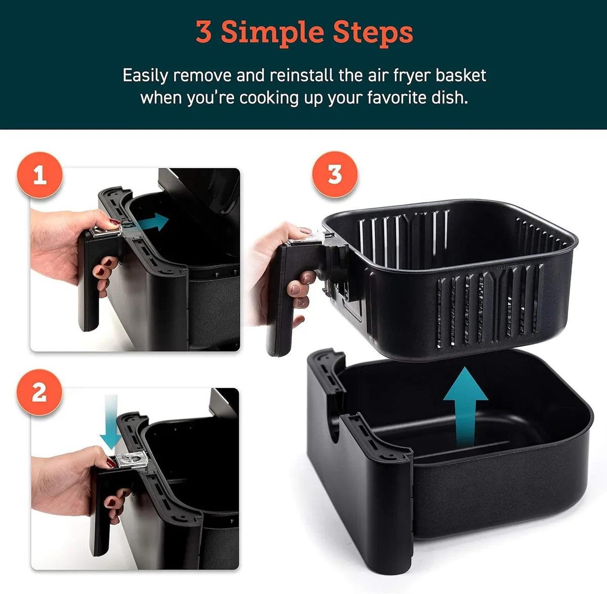 air fryer basket size measurement