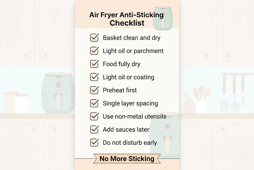 air fryer basket sticking troubleshooting