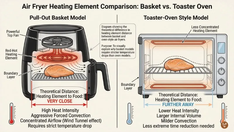 air fryer batch comparison metrics