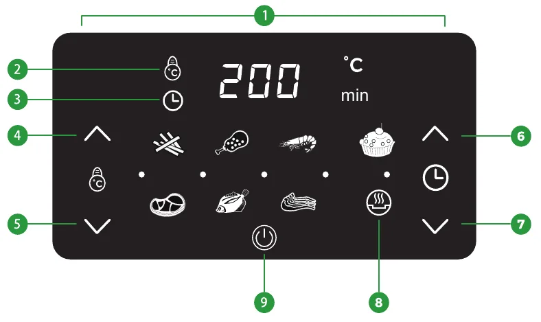 air fryer dehydrate control variables