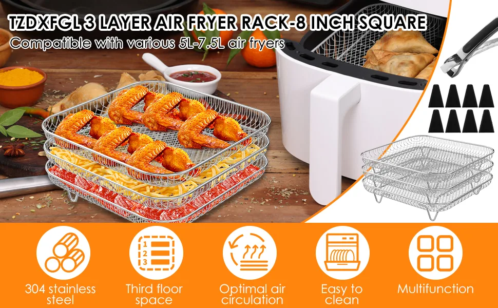 air fryer dehydrator rack food spacing