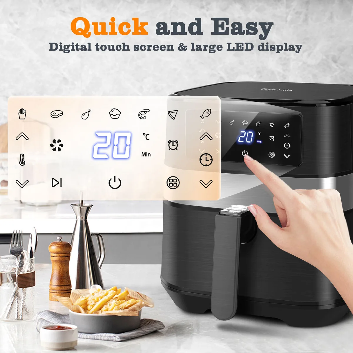 air fryer display backlight