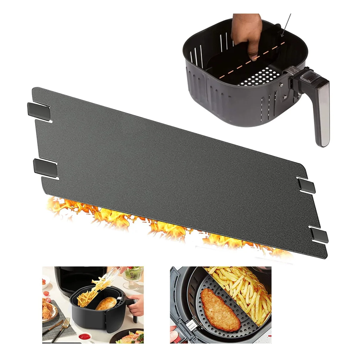 air fryer divider center post alignment