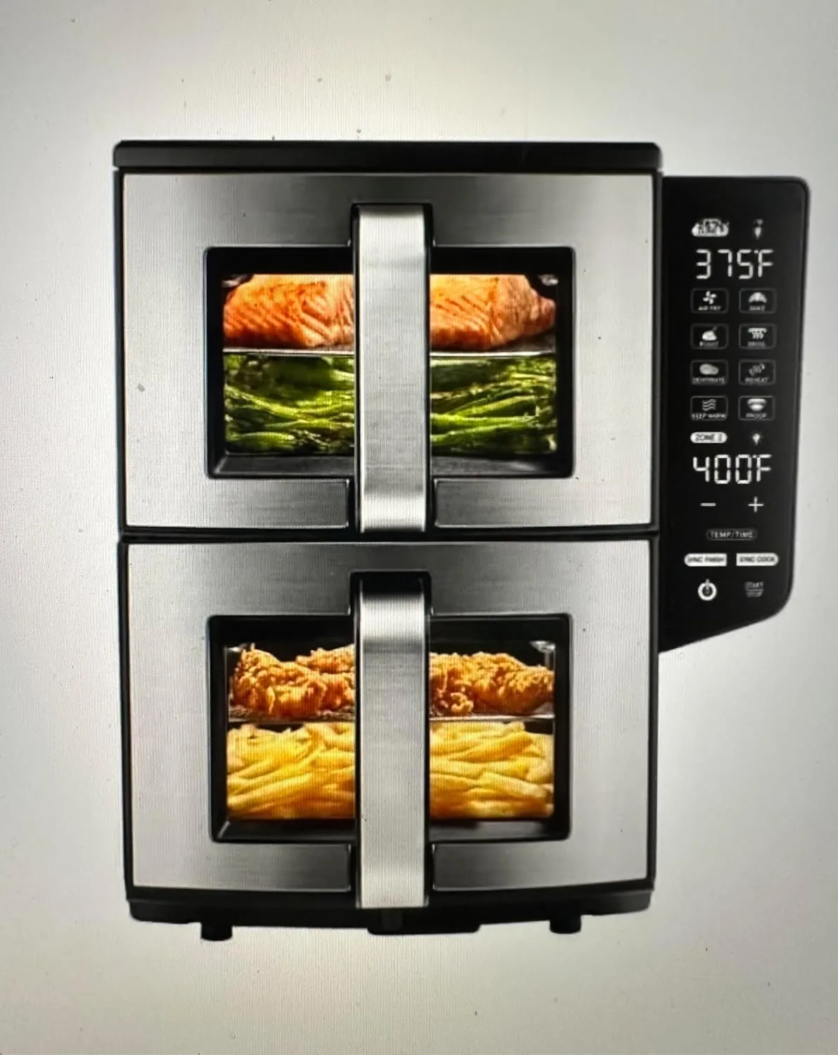 air fryer double layer cooks unevenly