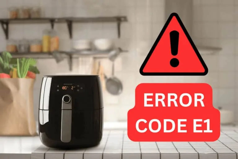 air fryer error will not clear after reset