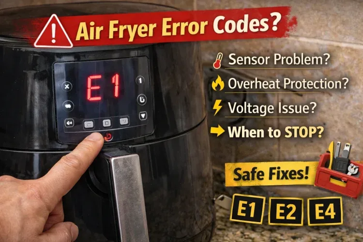 air fryer fan error troubleshooting decision tree