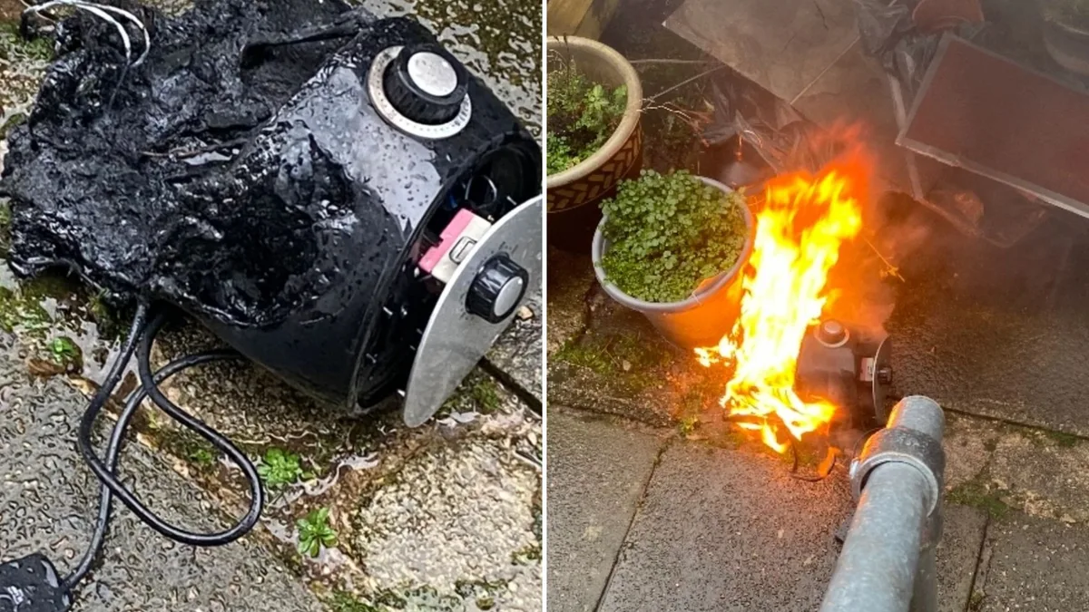 air fryer fire property damage