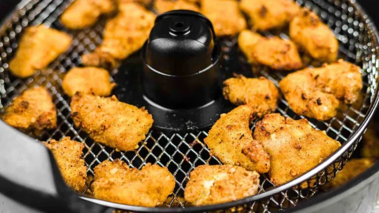 air fryer food piles up in the center