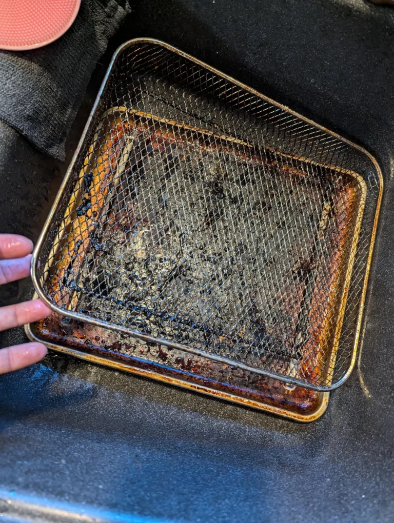 air fryer grease remains after dishwasher cycle