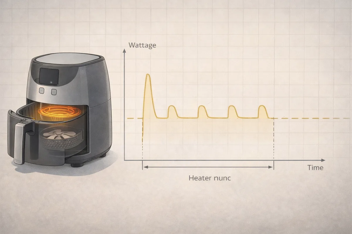 air fryer inrush current cold temperature