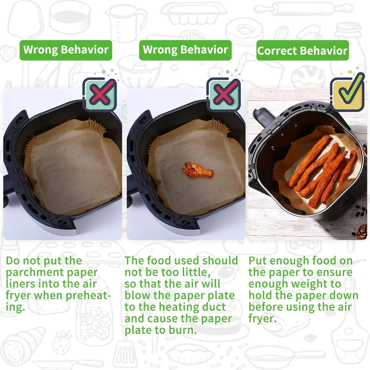 air fryer liner smell types