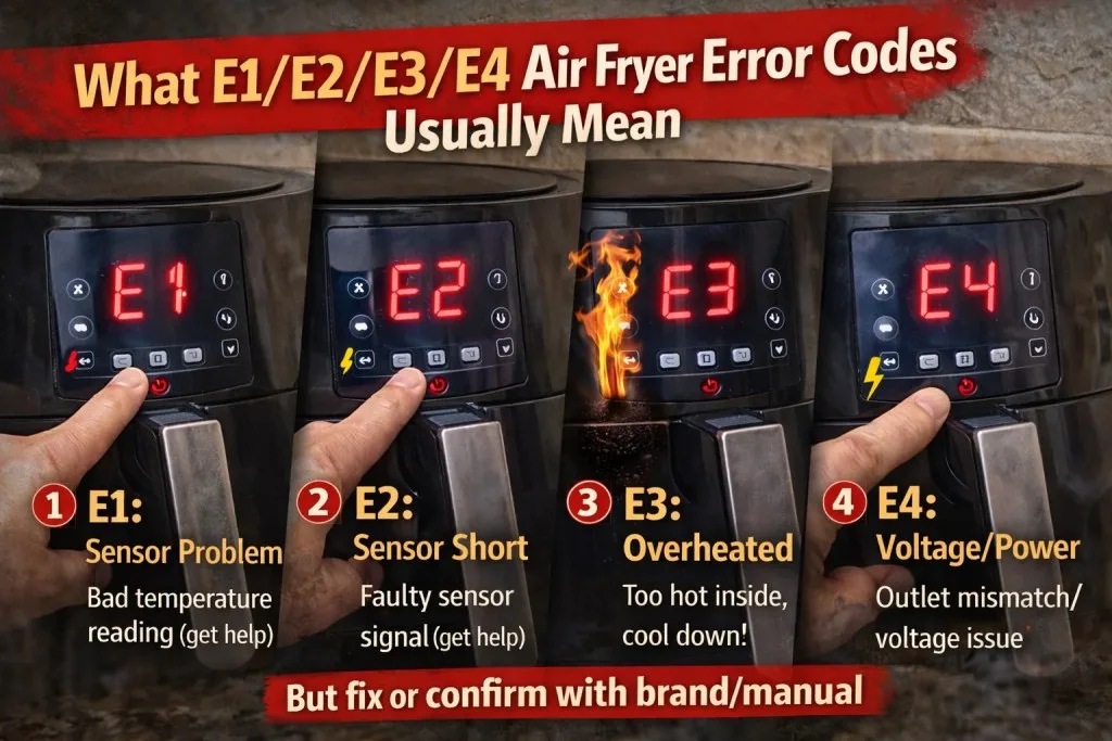 air fryer model-specific troubleshooting workflows