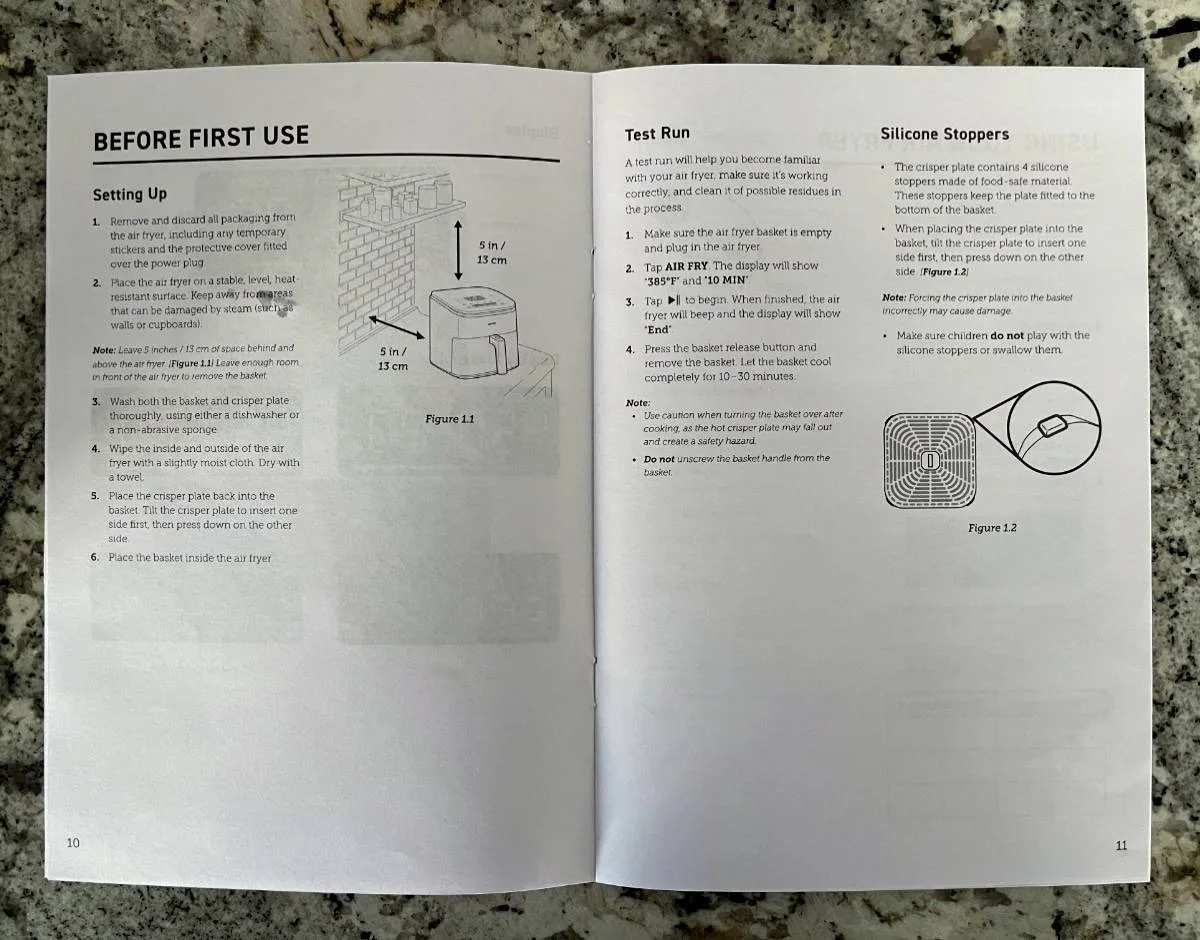 air fryer post-storage reactivation