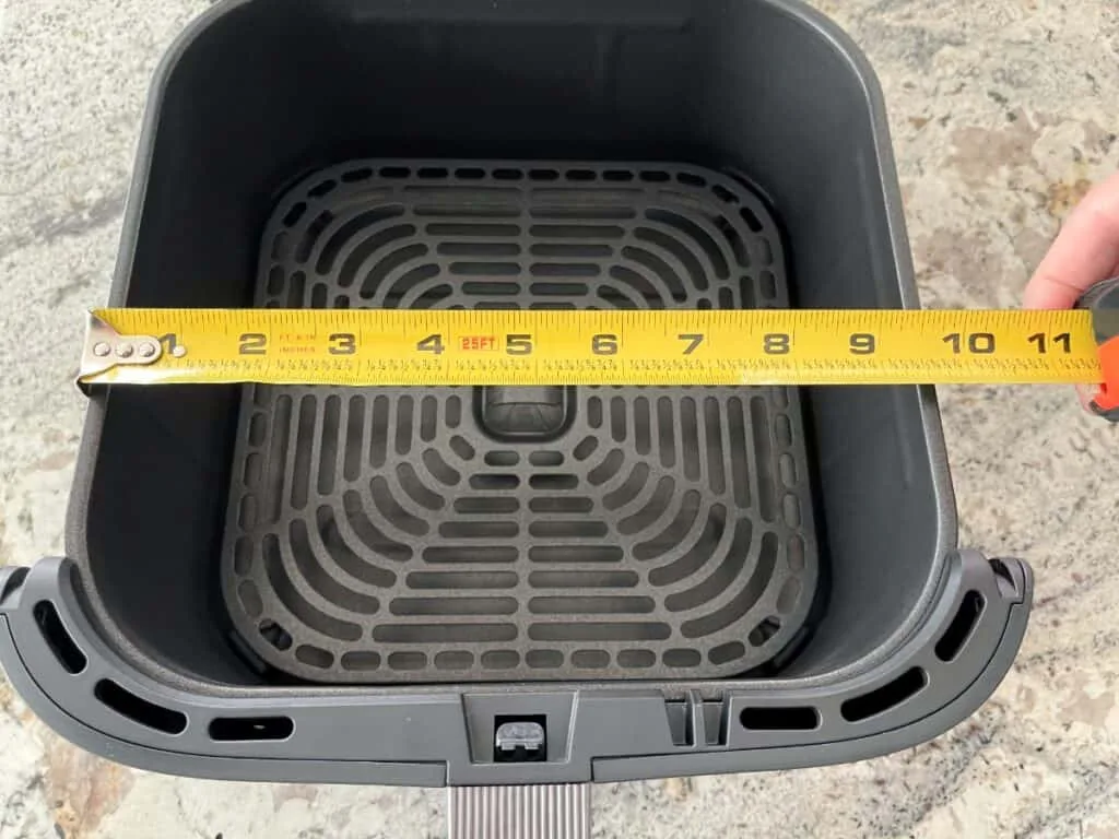air fryer pre-storage measurement
