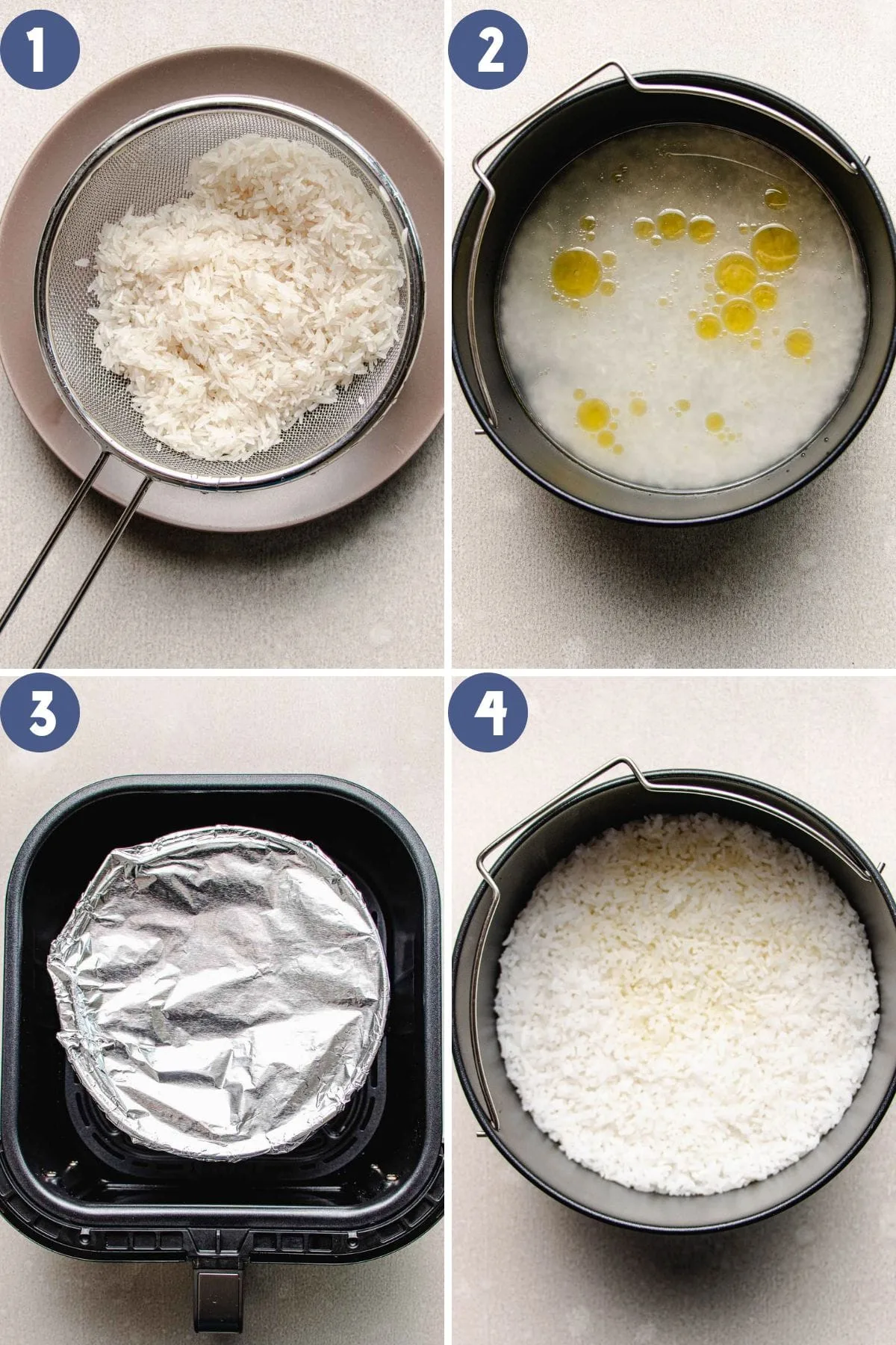 air fryer rice moisture loss