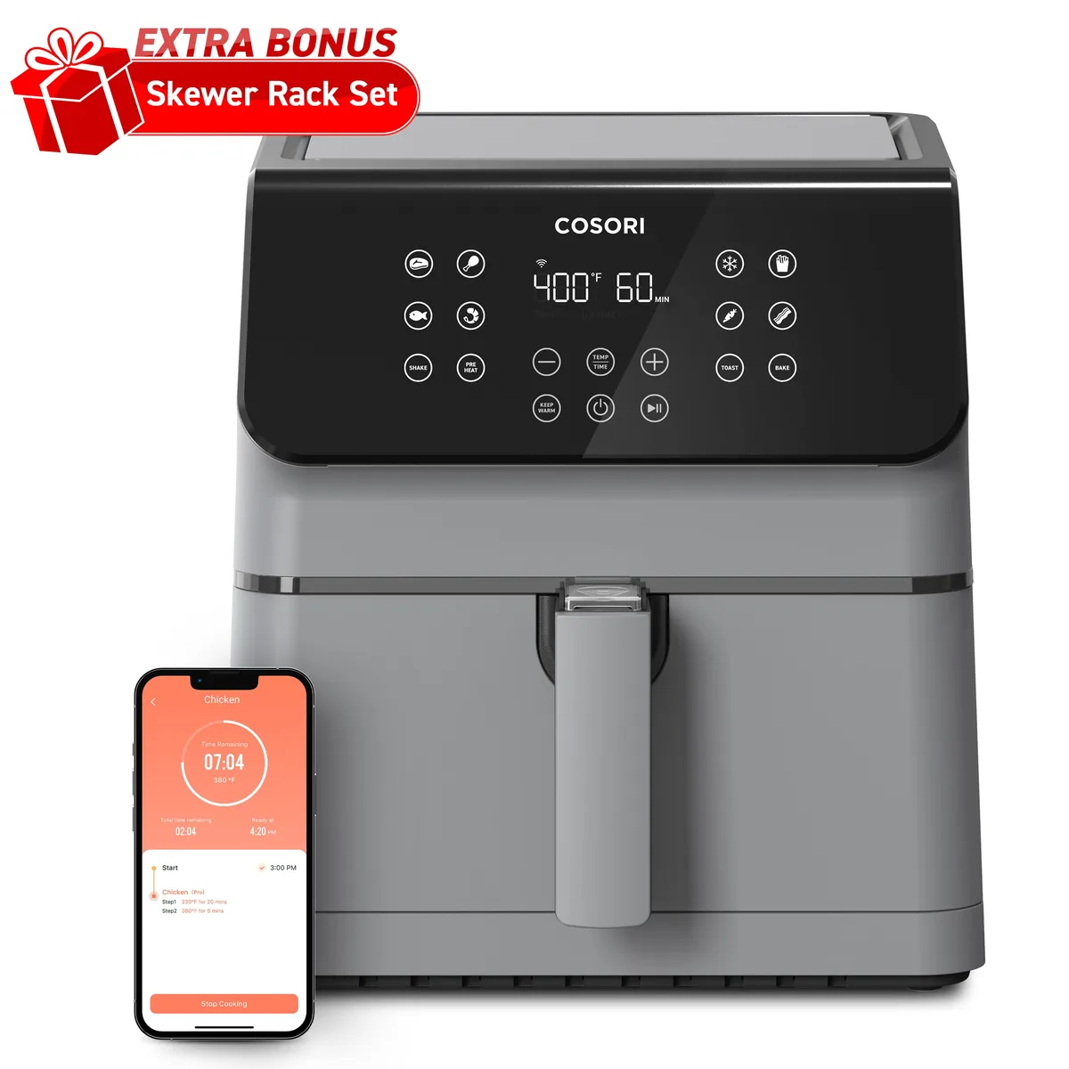 air fryer temperature button is stuck