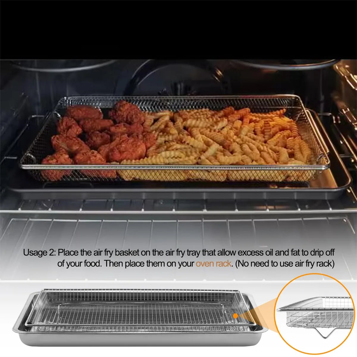 air fryer tray warp correction
