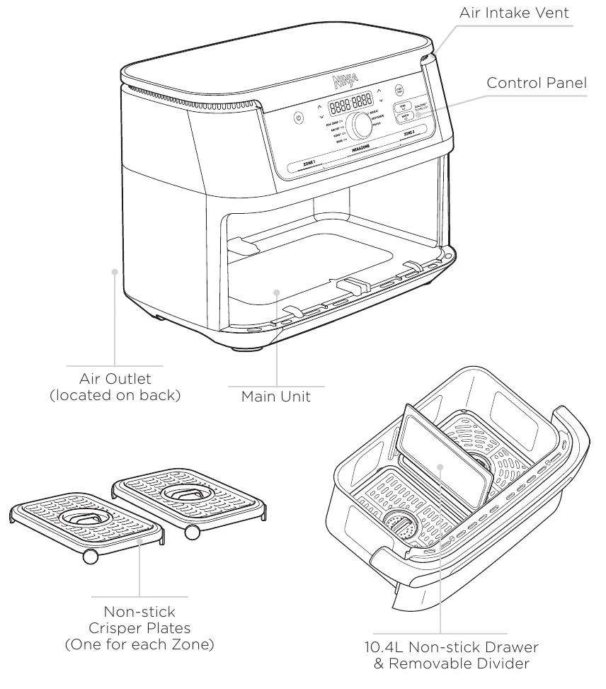 air fryer user manual seasoning clause