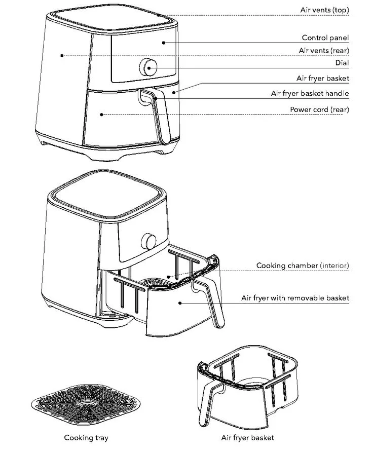 air fryer vent location