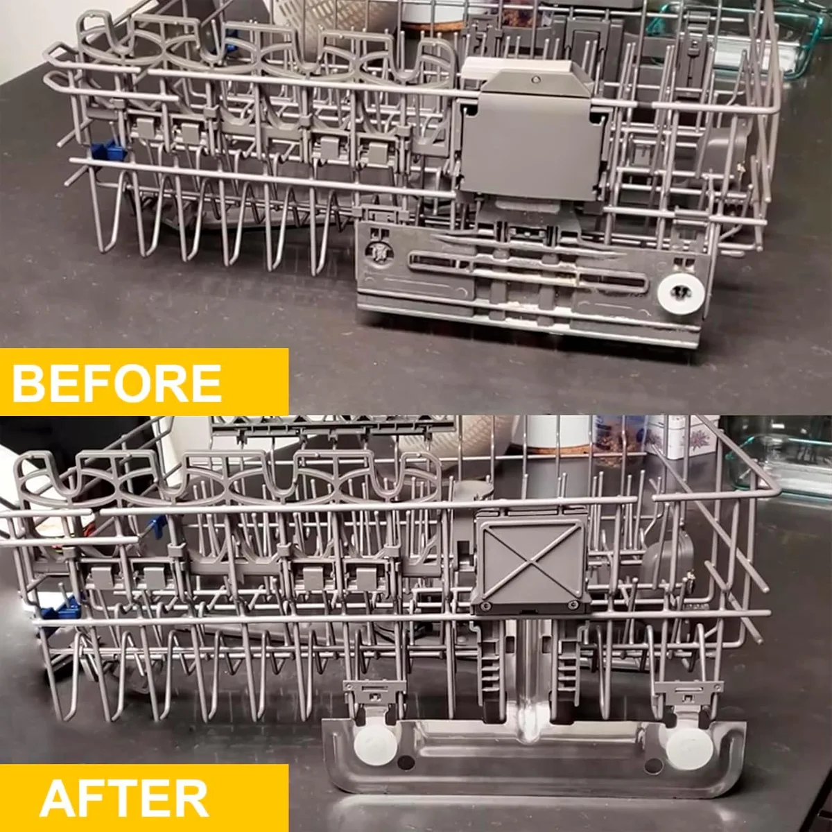 basket usable clearance vs total size