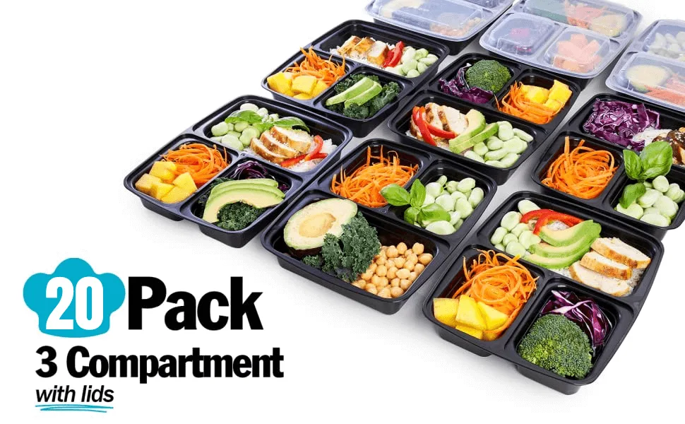 BPA-free airtight meal prep containers for plant-based meals