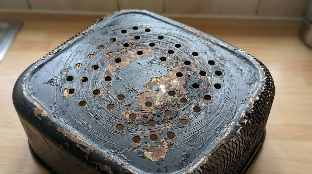 damaged air fryer non-stick coating
