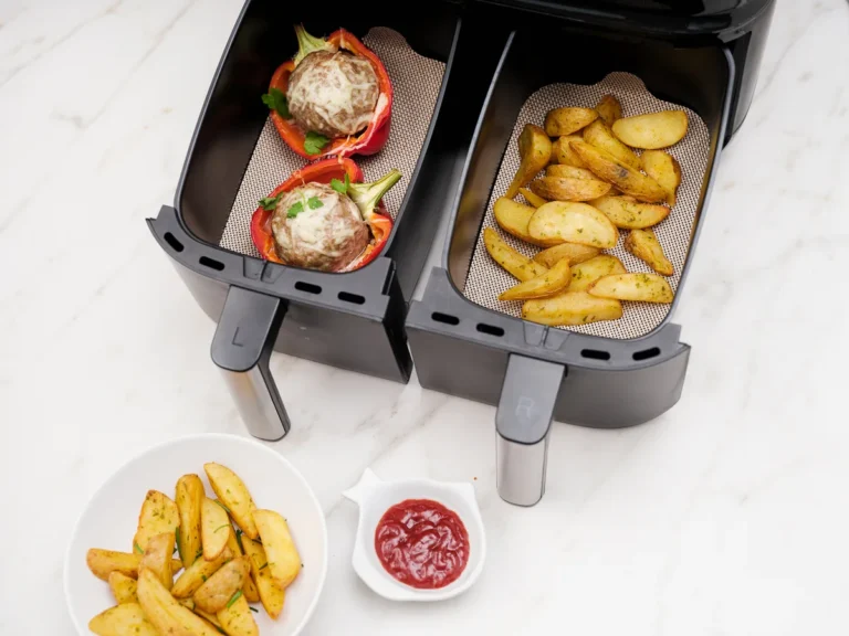 dual air fryer baskets finish at different times