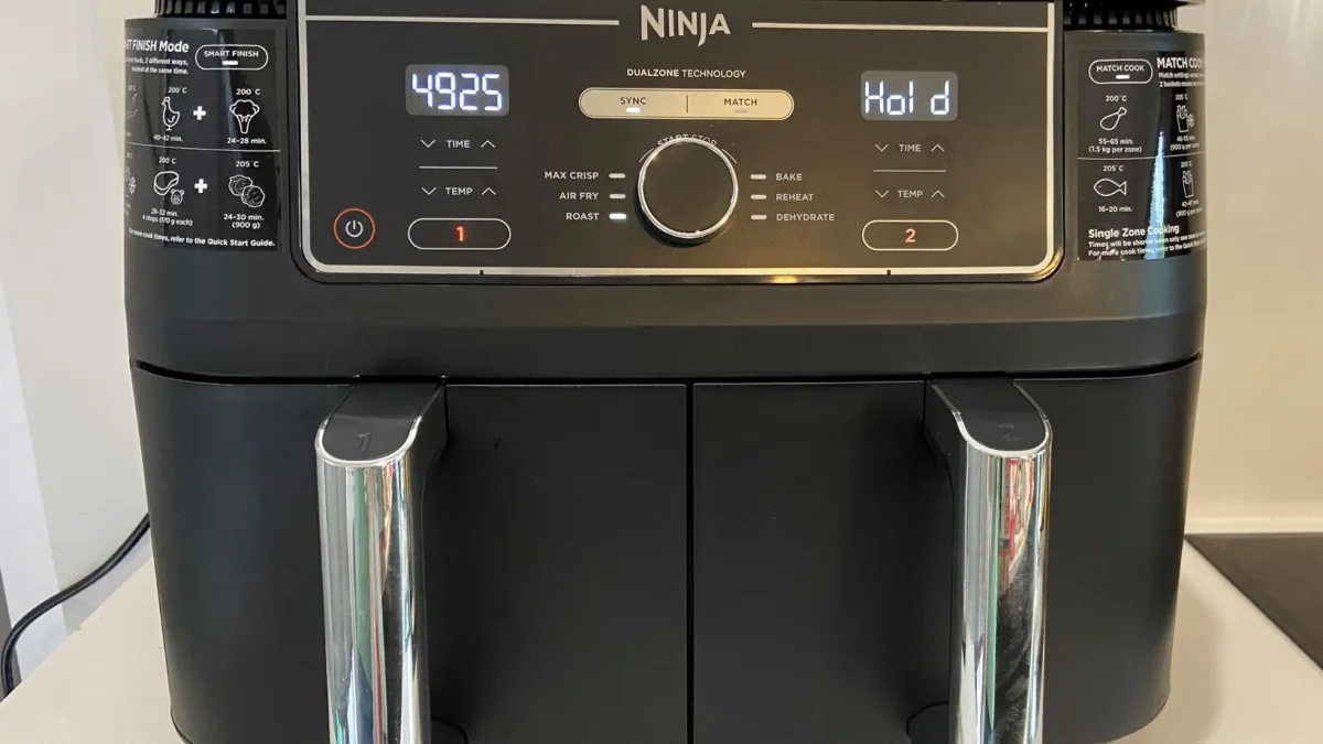 dual air fryer sync mode resets